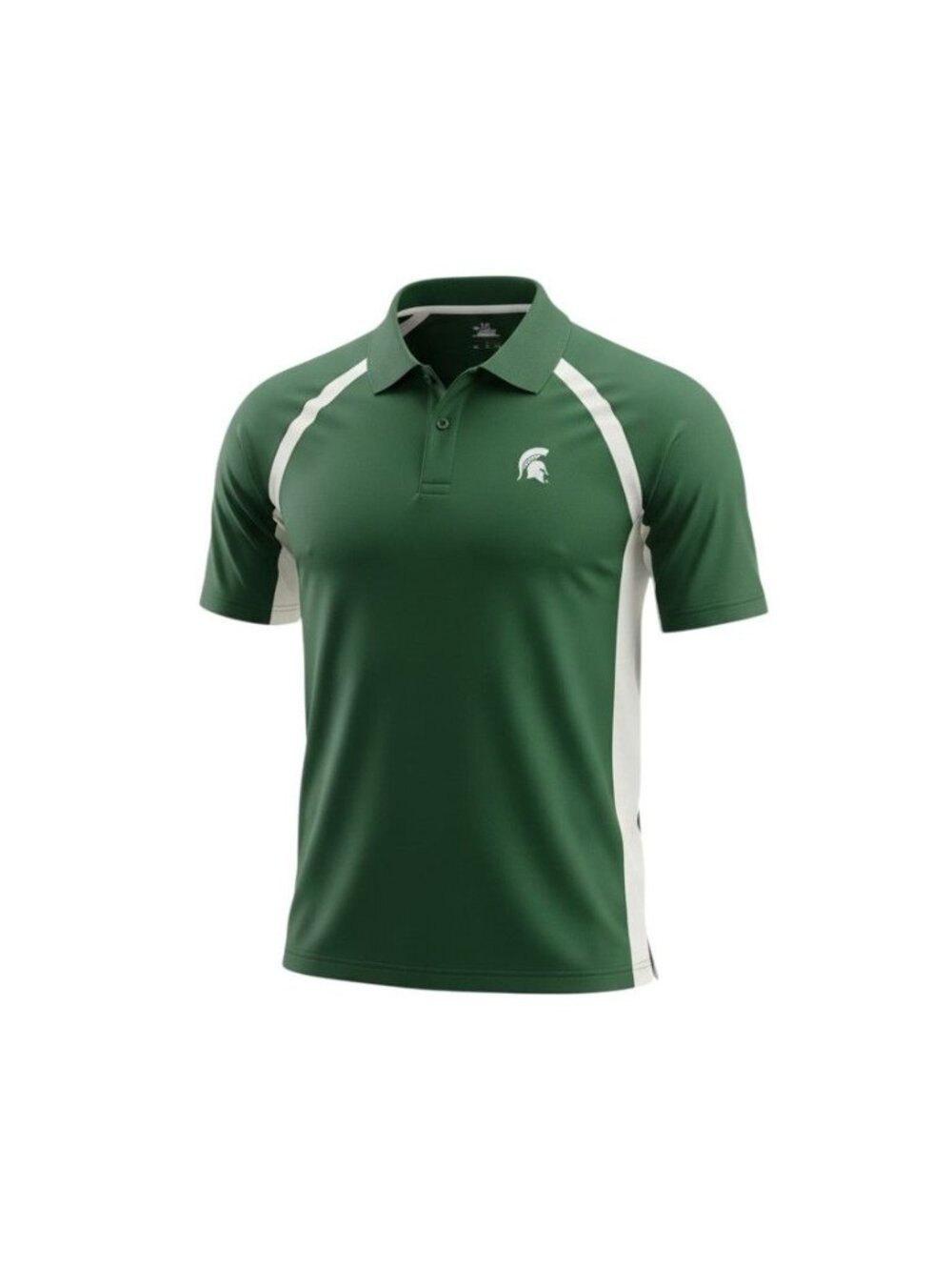 Under Armour Mens Green & White Spartan Logo Polo Shirt XXL HeatGear
